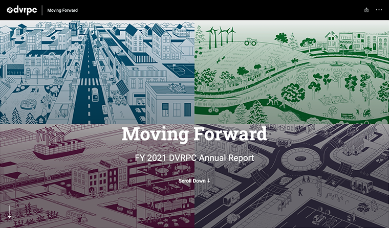 Screenshot of report cover for Moving Forward