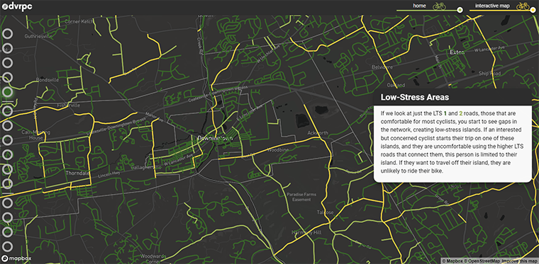 Bicycle LTS webmap screenshot