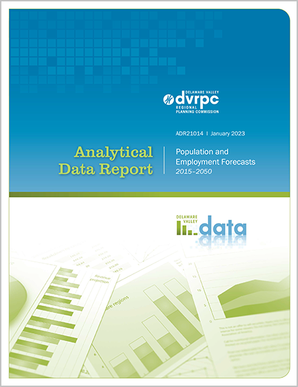 The report cover for the Analytical Data Report: Population and Employment Forecasts 2015-2050