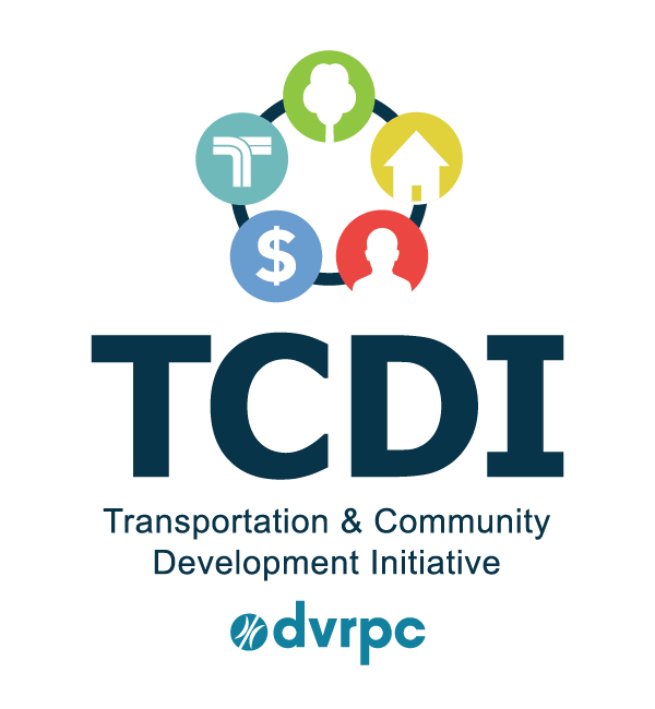 The logo for DVRPC's Transportation & Community  Development Initiative (TCDI)