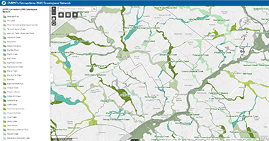 Greenspace network webmap thumbnail.